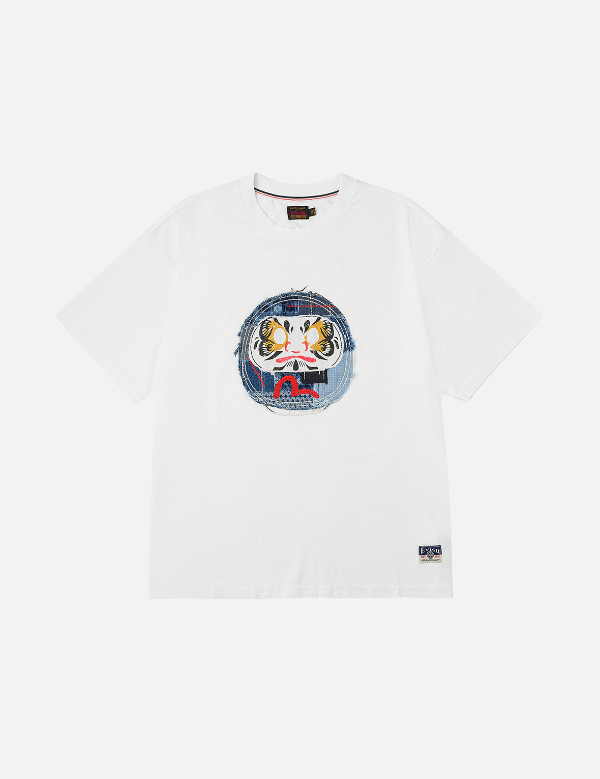 Sashiko Daruma and Seagull Relax Fit T-Shirt